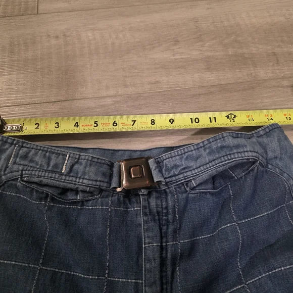 Van Heusen Blue Checkered Flare Jeans - Picture 5 of 11